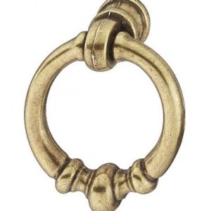 Knopgreb, brun antik, hængende ring